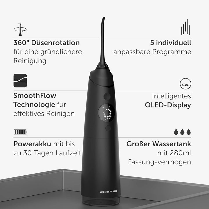 Wondersmile Schallzahnbürste PRO - Testsieger 2026 - SparSet mit Munddusche - für optimale Zahn- & Z