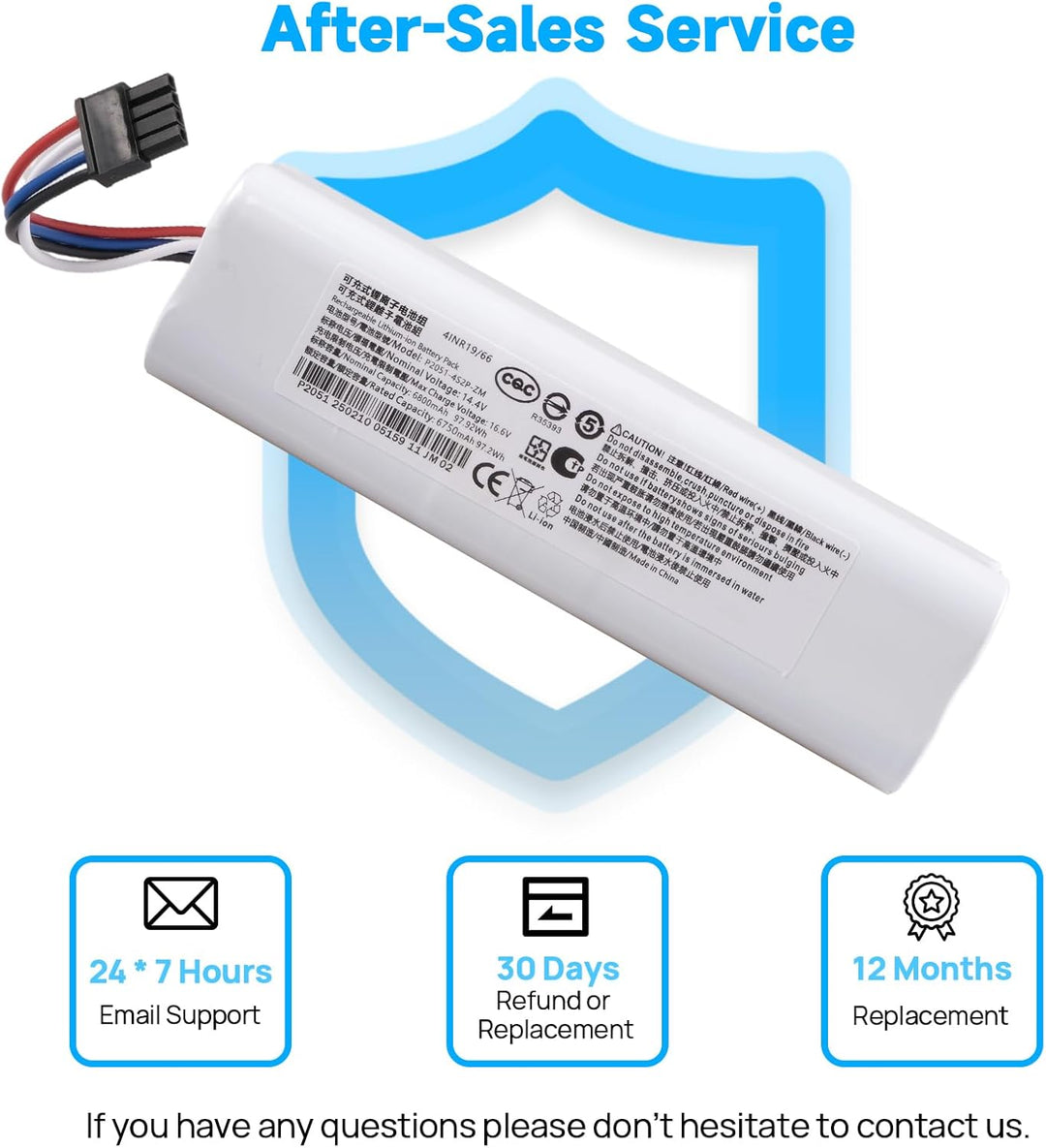 6800 mAh Akku kompatibel mit Dreame D9 D9 Pro D9 Max, D10 D10S D10 Plus, L10 L10S L10 Pro L10 Plus,