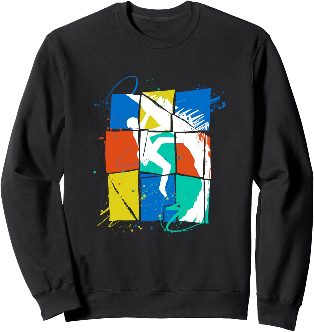Buntes Klettern hohes Geschenk Sweatshirt