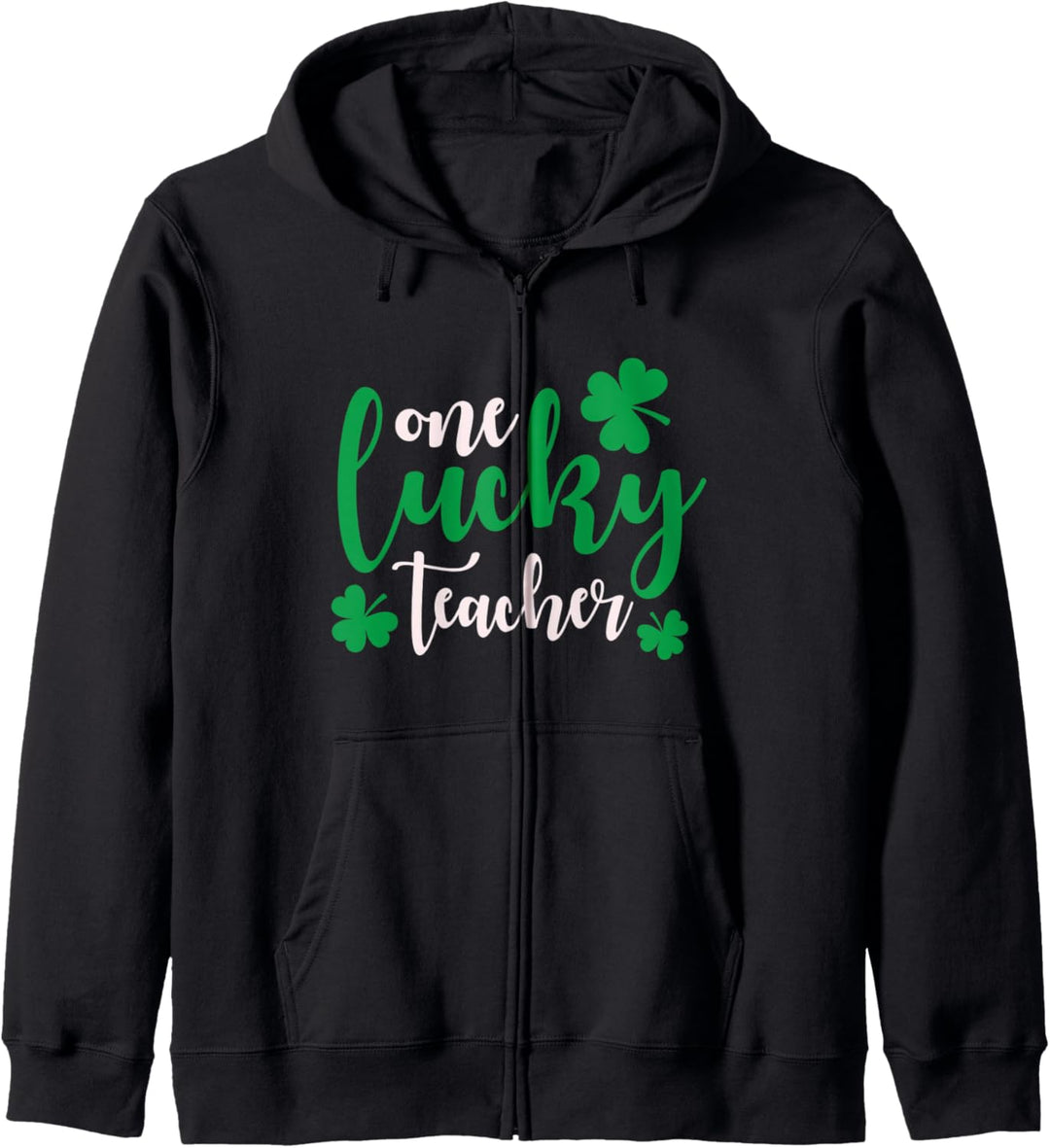 One Lucky Teacher Cute Educator St. Patrick's Day Kapuzenjacke