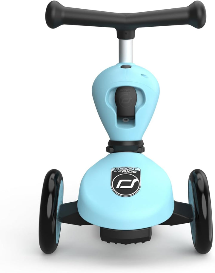 Scoot & Ride Unisex – Babys Highwaykick 1 Kickboard mit Sitz Blau Einheitsgrösse Single, Blau Einhei