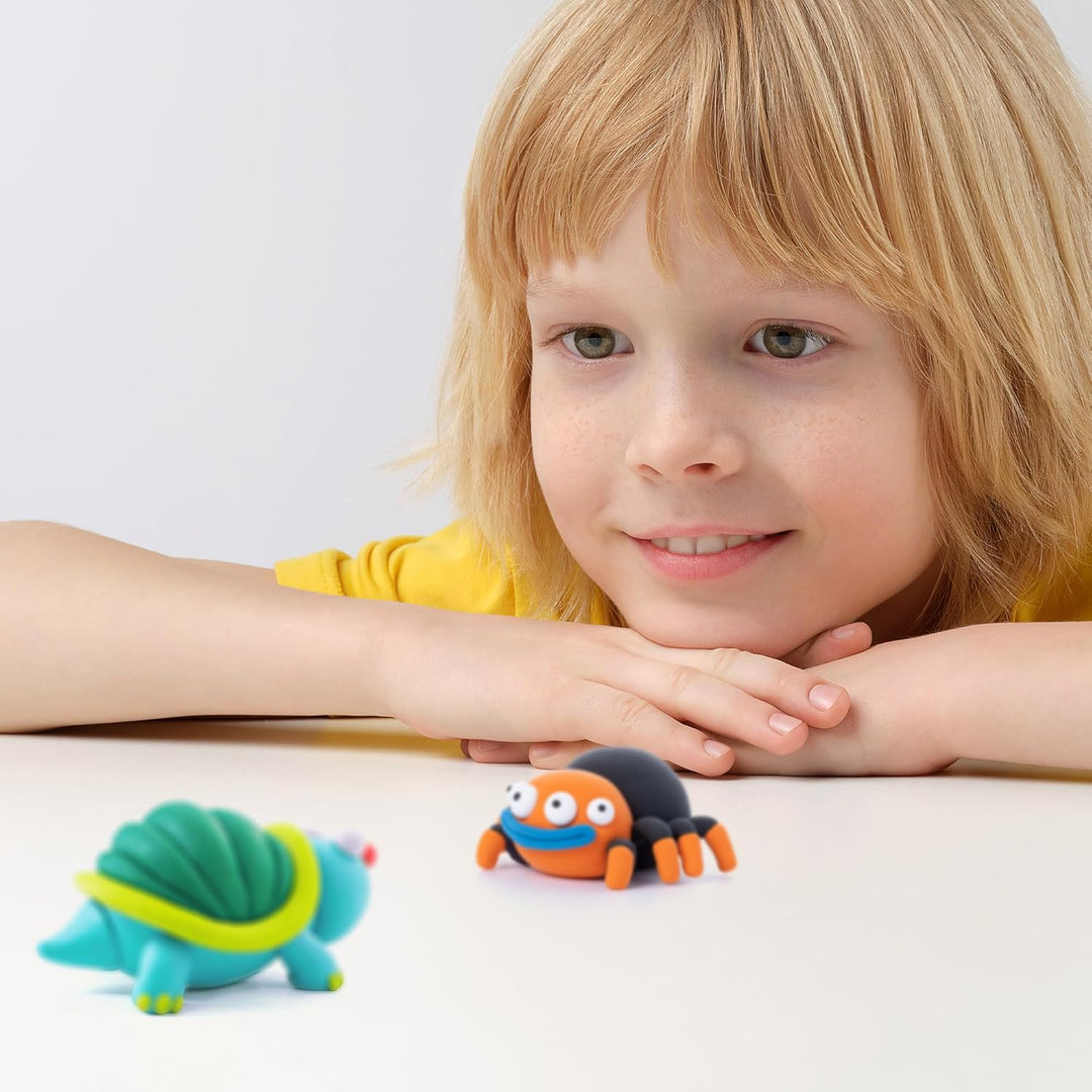 HEY CLAY - 15 Dosen lufttrocknende Knete für Kinder ab 3 Jahren - Kreatives Bastelset - Modelliermas