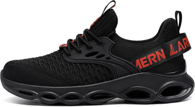 LARNMERN Arbeitsschuhe Herren Sicherheitsschuhe Mode Anti Smashing Stahlkappenschuhe Atmungsaktiv Dä