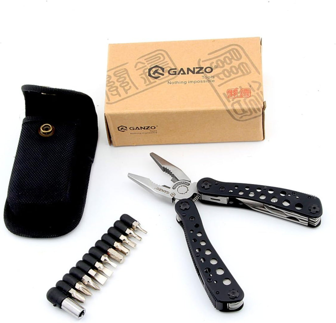 Ganzo G204 Multitool, Edelstahl, rostfrei, über 20 Funktionen, inkl. Tasche