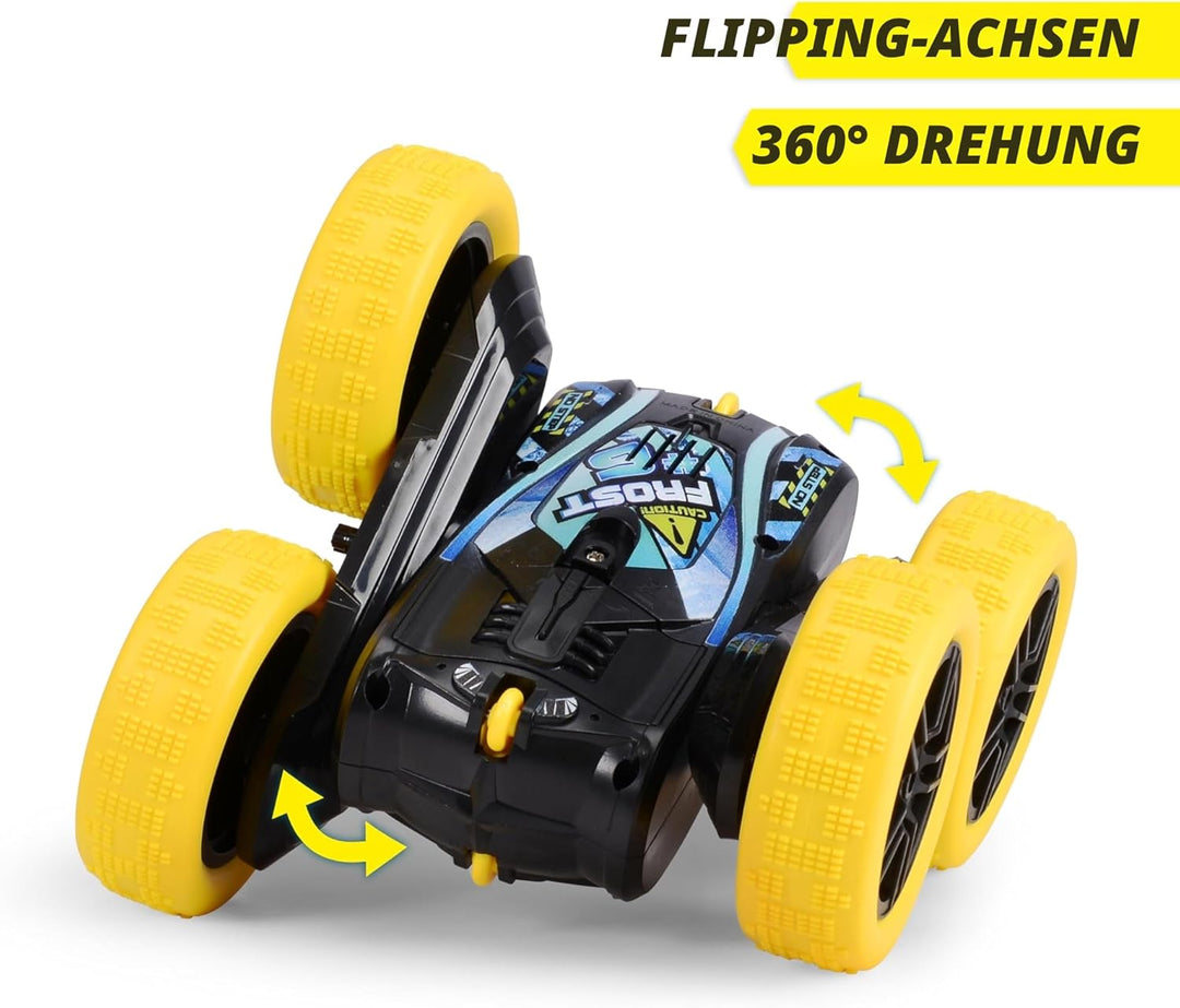 Dickie Toys - RC Auto Fire 'n' Frost Flippy (16 cm) - ferngesteuertes Auto ab 6 Jahre mit 360°-Flips