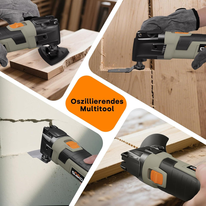 Oszillationswerkzeug 300W Multifunktionswerkzeug mit 30 Zubehör, 6 Variable Geschwindigkeit 15000-22