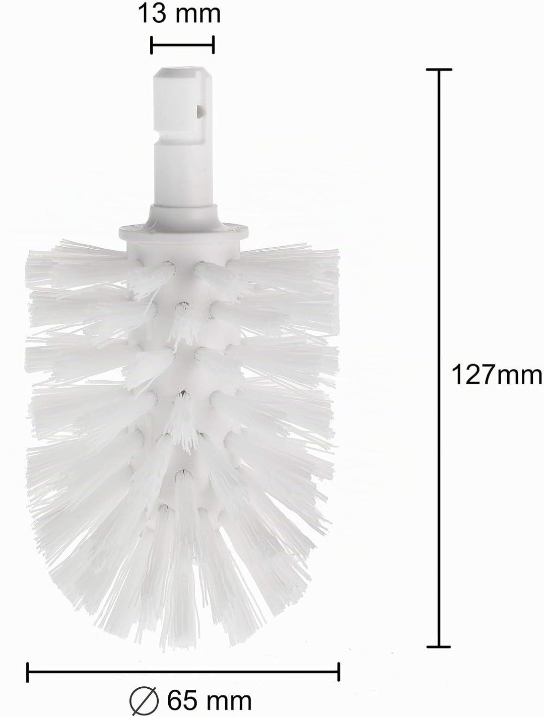 KEUCO Ersatzbürstenkopf weiss, 3 Stück, für Astor, Elegance, Amaro | Ø 6,7 cm, Original Ersatzköpfe