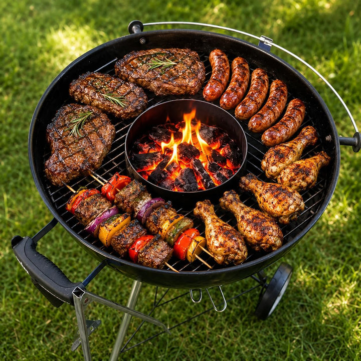 Denmay BBQ Whirlpool für Weber Kettle, Weber Smokey Mountain/WSM, XL (x-large) Big Green Egg, Kamado