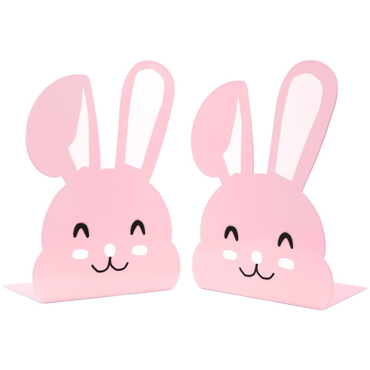 1 Paar niedliche Metall-Buchstützen, Cartoon-Tier-Hase, lange Ohren, rutschfest, Eisen, Buchstütze,