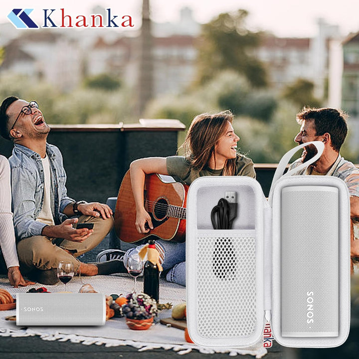 Khanka Hartschalenhülle kompatibel mit Sonos Roam 2 / Sonos Roam/Sonos Roam SL, tragbarer, wasserdic