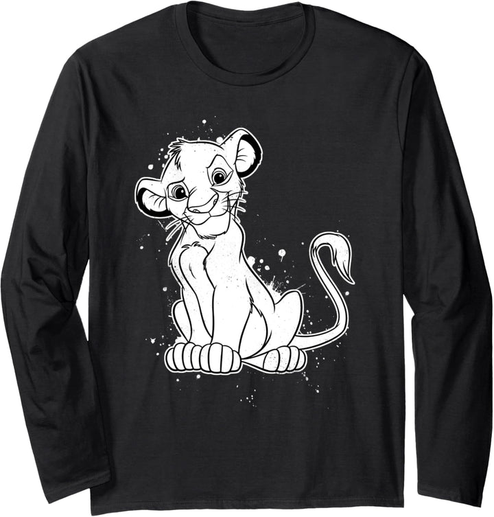 Disney Lion King SimbaSmirk Paint Splatter Langarmshirt
