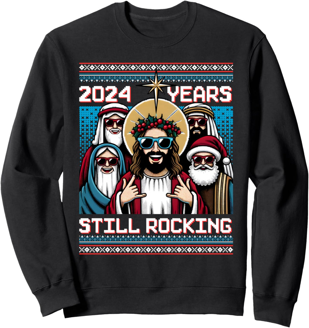 Ugly Sweater Weihnachtspulli Jesus Geburtstag Sweatshirt