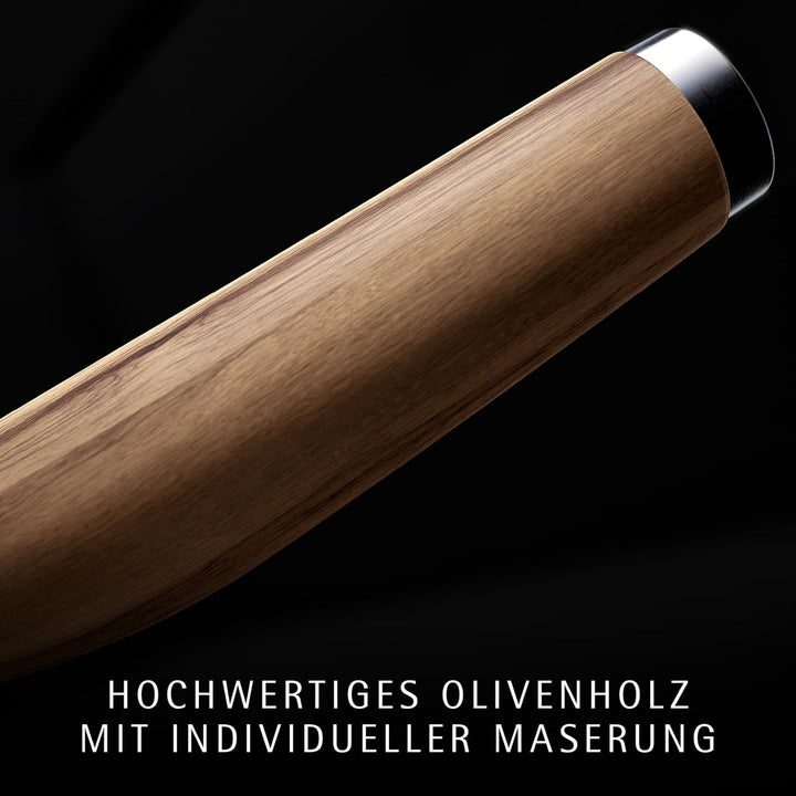 WMF Grand Wood Messerset 3teilig, Messer Holzgriff, Made in Germany, Olivenholzgriff, Messer geschmi