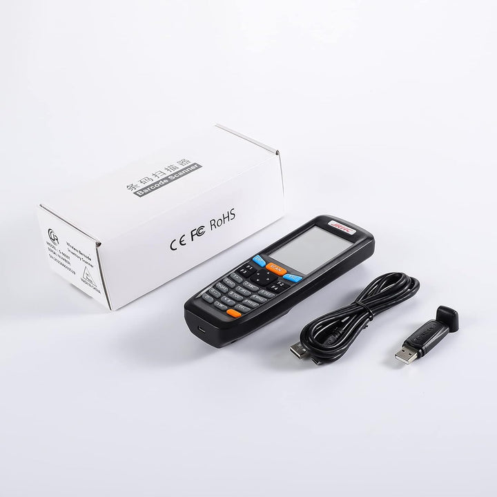 JRHC 2D Inventar Barcode-Scanner und Sammler mit 2.4GHz Wireless USB Empfänger Multifunktionaler 2.8