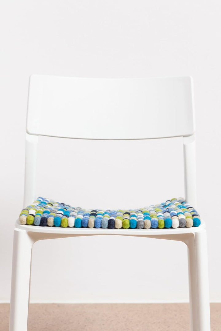 myfelt Filzkugel Sitzauflage Stuhlauflage - Fritz - 36x36 cm, bunt