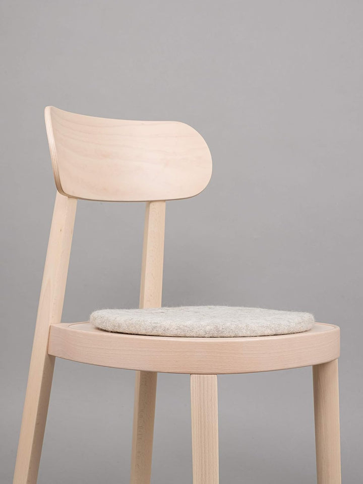 myfelt Flache Filz-Sitzauflage/Stuhlauflage - Béla - rund, 36 cm, Beige Beige Meliert, Beige Meliert