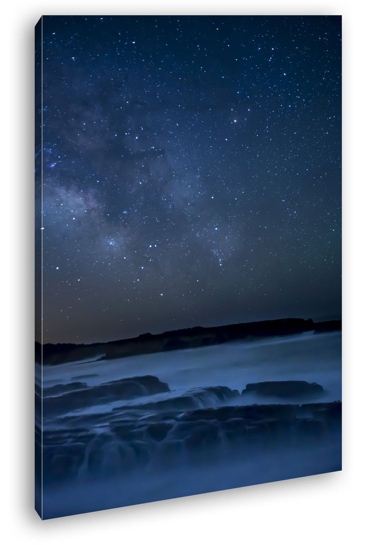 deyoli sagenhafter Sternenhimmel Format: 80x60 als Leinwandbild, Motiv fertig gerahmt auf Echtholzra