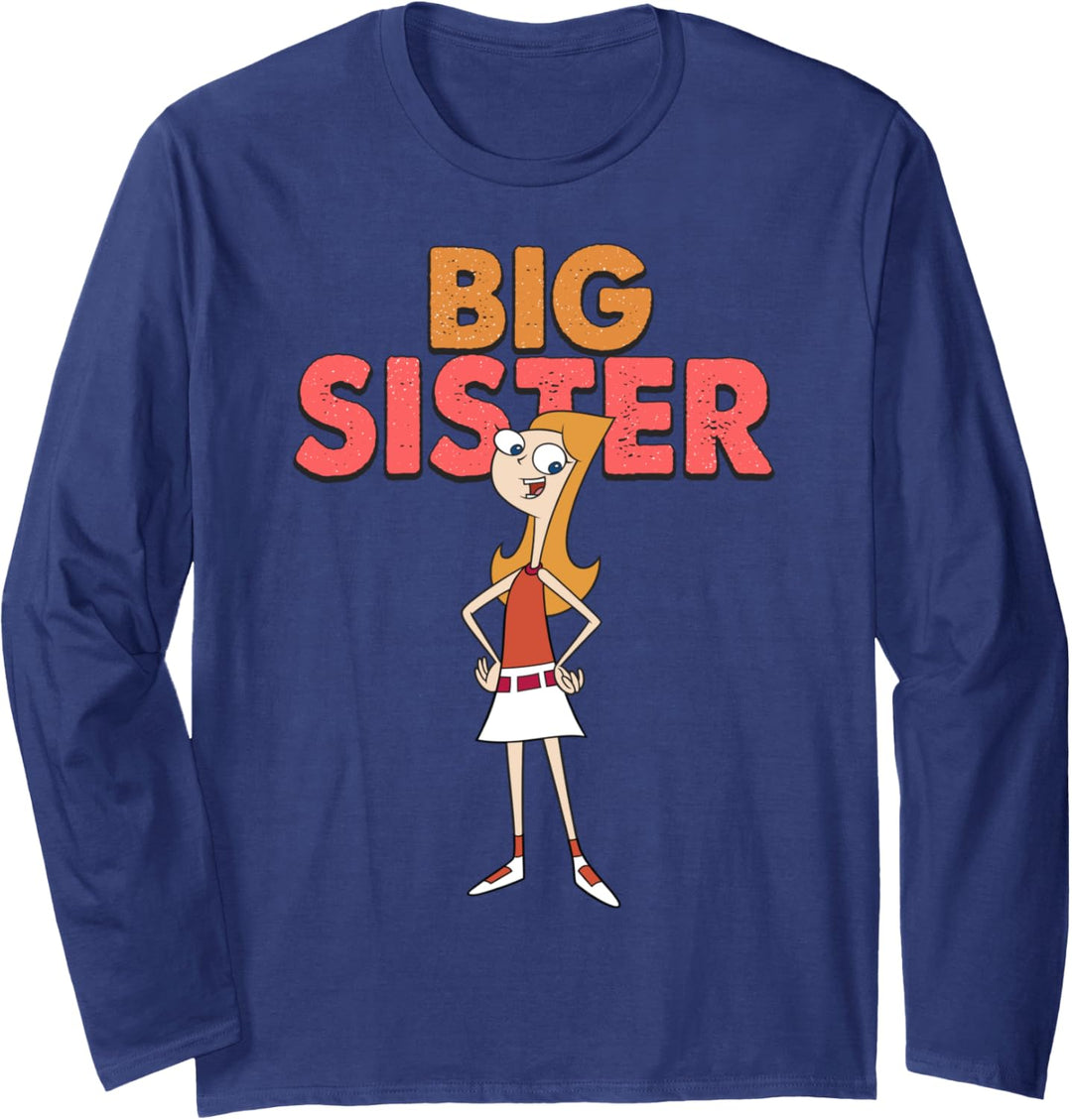 Disney Phineas and Ferb Candace Big Sister Stehende Pose Langarmshirt