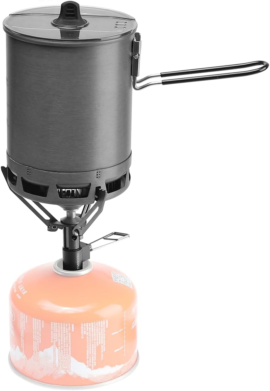 Fire-Maple G3 Camping-Küchenset Ultraleicht mit Aluminium-Topf, Titan-Kocher, Gabel und Löffel aus T