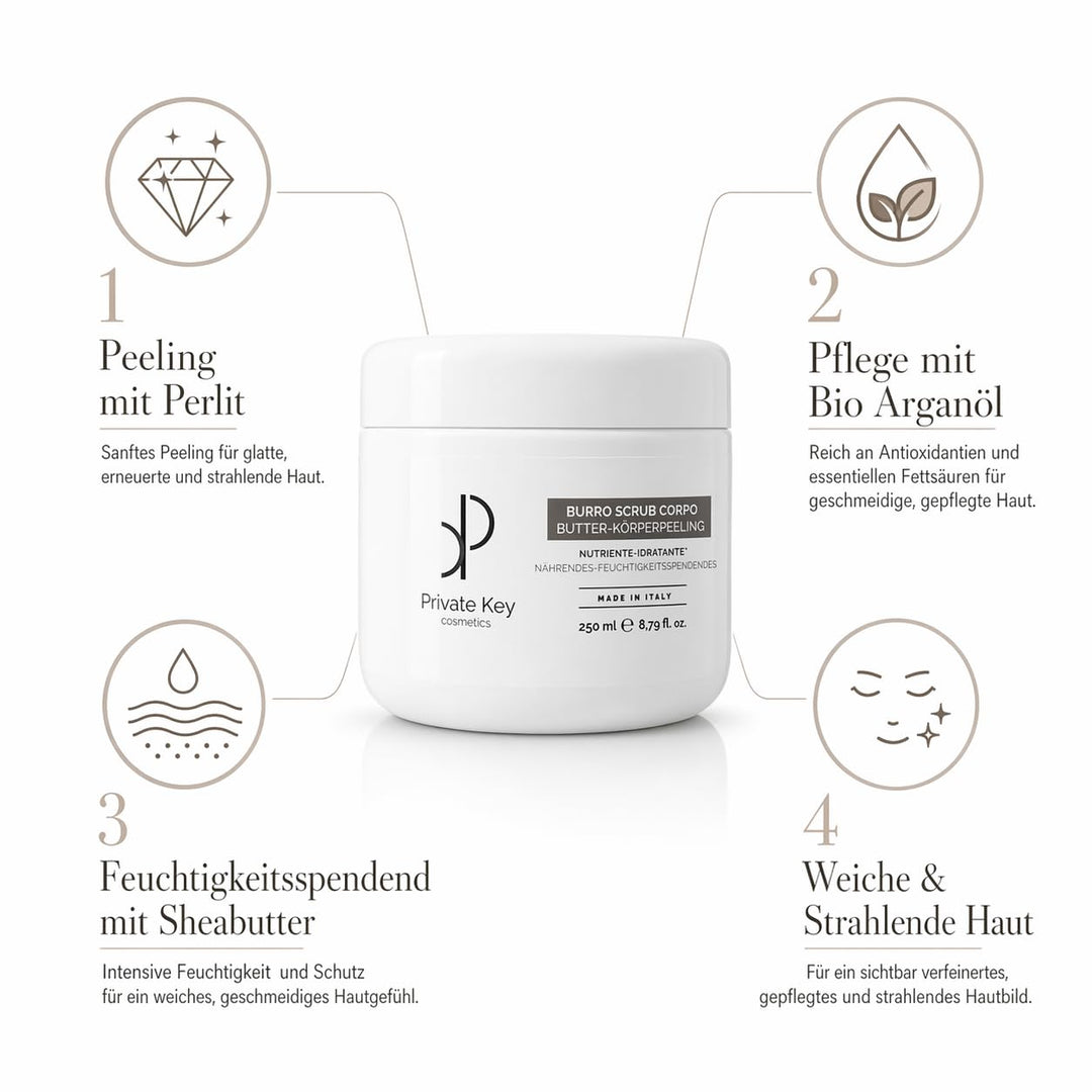 Peelingbutter nährend glattend Anti-Age - Body Scrub - Feuchtigkeitsspendend, Sebumregulierend, Vega