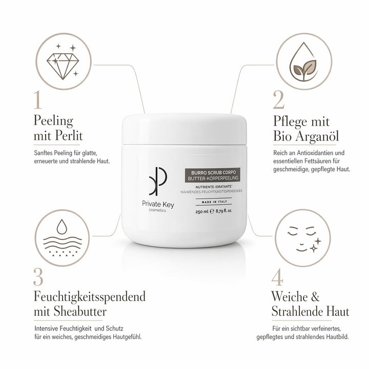 Peelingbutter nährend glattend Anti-Age - Body Scrub - Feuchtigkeitsspendend, Sebumregulierend, Vega