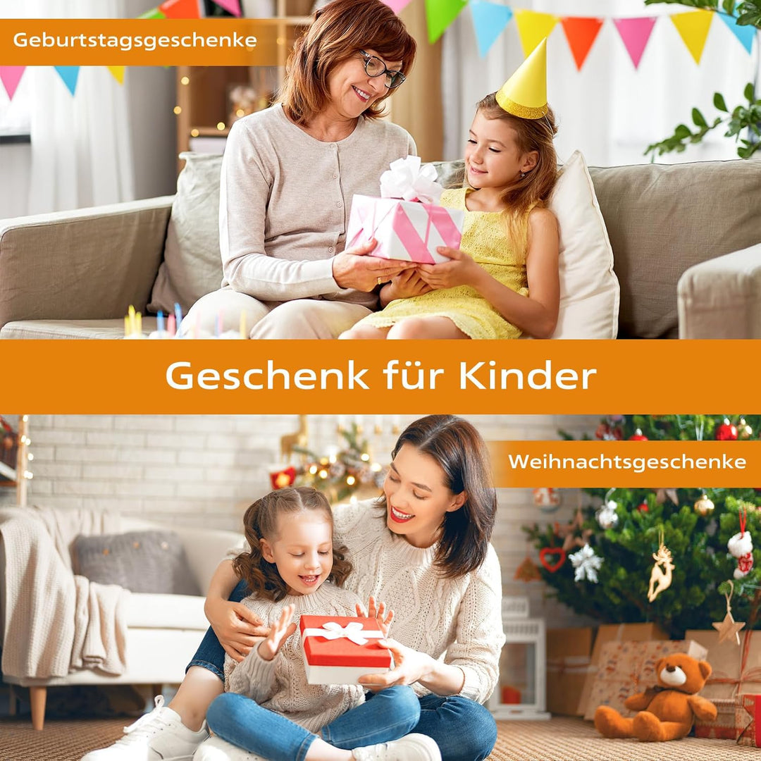 Digitales Mikroskop für Kinder, 1000X Vergrösserung mit 2.0" IPS Bildschirm, USB Wiederaufladbar und