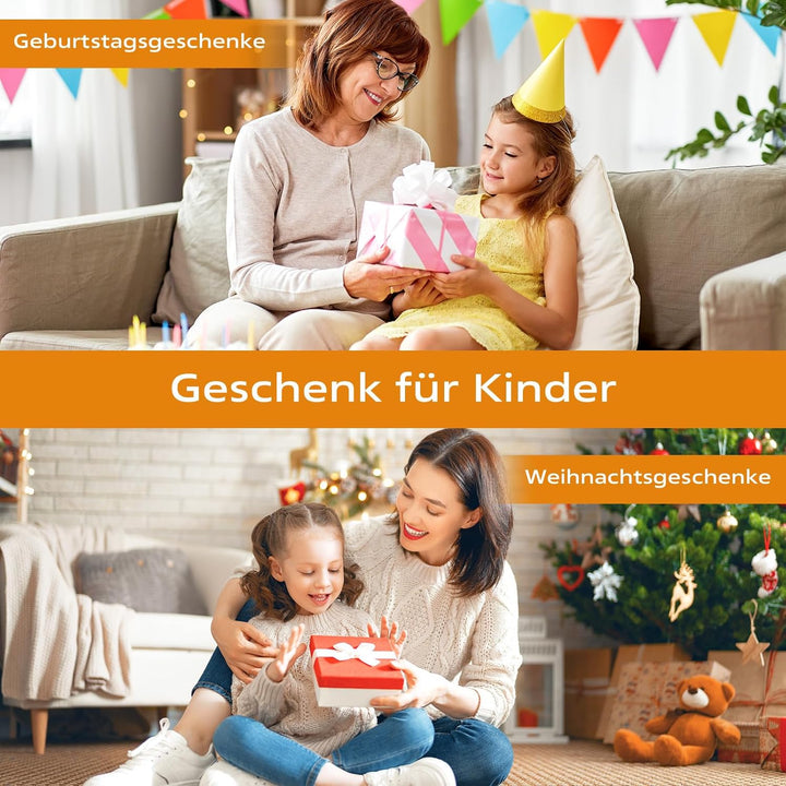 Digitales Mikroskop für Kinder, 1000X Vergrösserung mit 2.0" IPS Bildschirm, USB Wiederaufladbar und