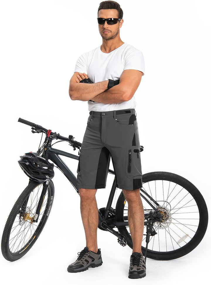 Hiauspor Kurze Hosen Herren, Leichte Wanderhose Atmungsaktiv Schnelltrocknen Cargo Bermuda Shorts El