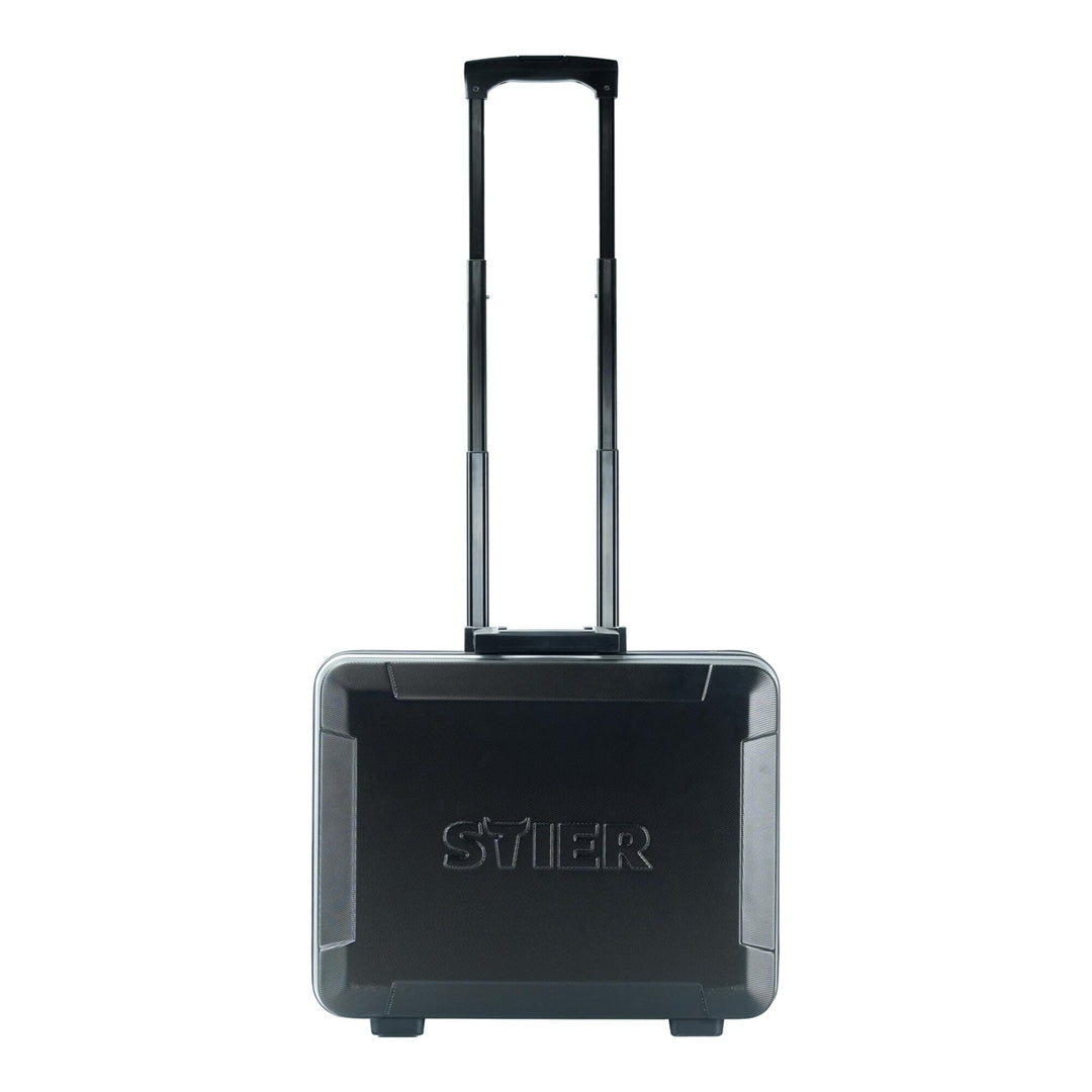 STIER Werkzeugkoffer Trolley leer, robuster Rollkoffer mit ABS-Kunsstoff & Aluminium, Toolbox schwar