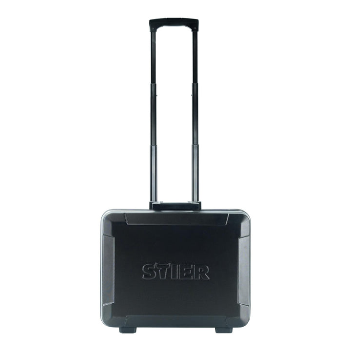STIER Werkzeugkoffer Trolley leer, robuster Rollkoffer mit ABS-Kunsstoff & Aluminium, Toolbox schwar