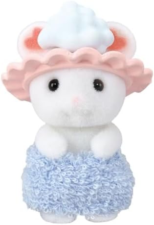 Sylvanian Families 5805 Marshmallow Mäuse Badespass Spielset, Set mit Tierfigur, Süsse Mäuse Spielfi
