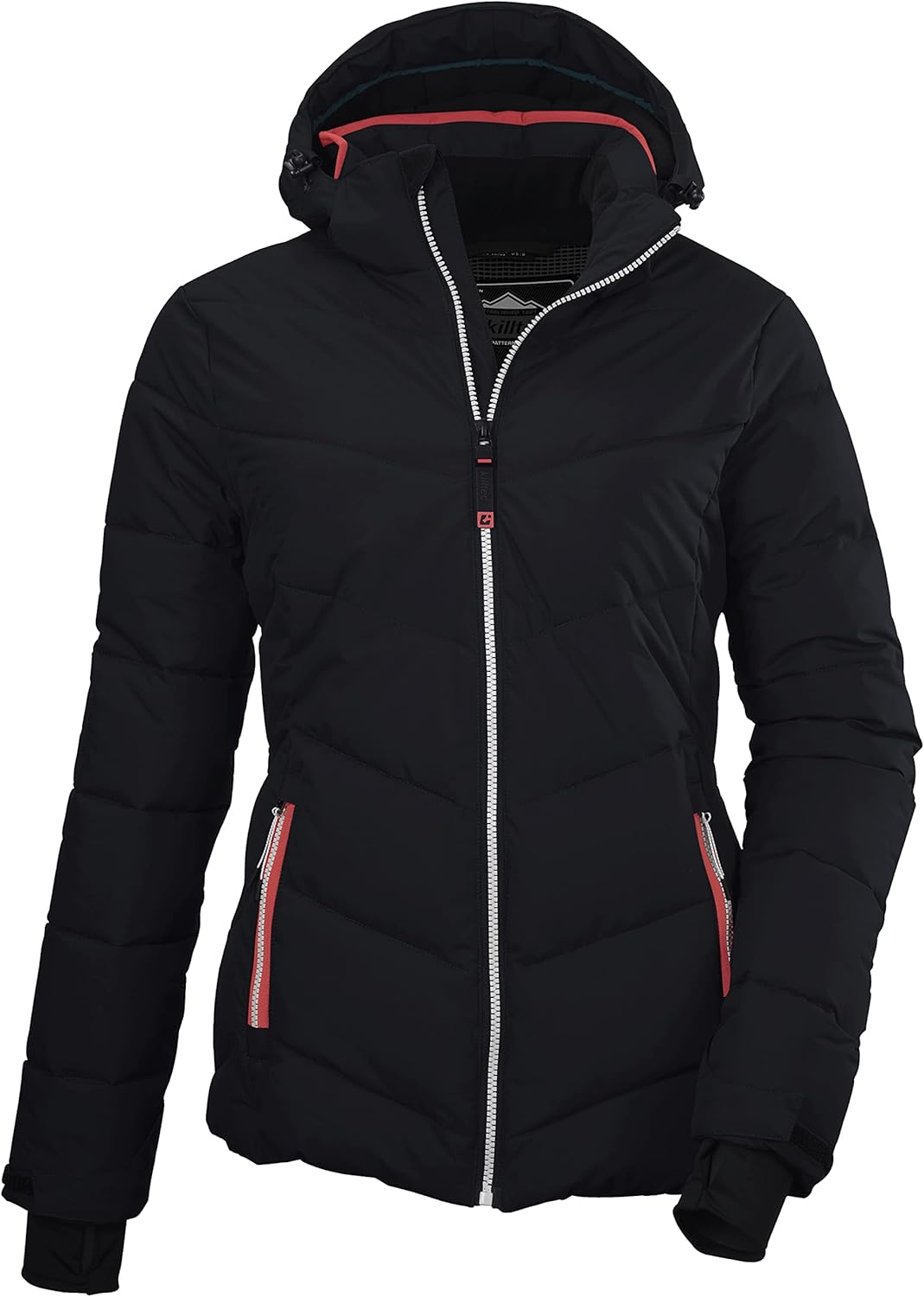 Killtec Damen Ksw 289 Wmn Ski Jckt Steppjacke/Skijacke mit abzippbarer Kapuze und Schneefang 36 schw