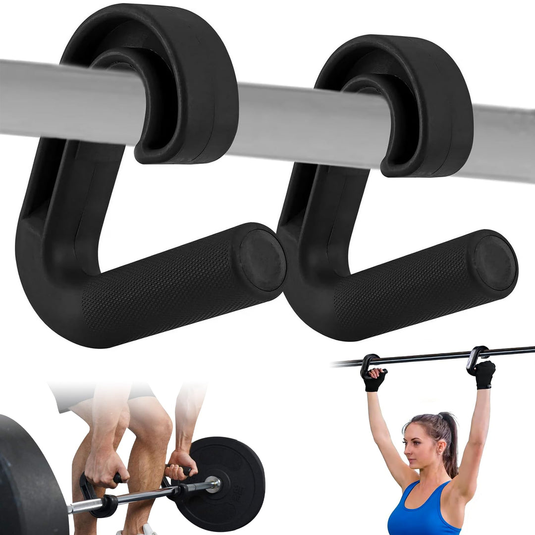 2 Stück Double D Fitness Griffe, 90°-Haken Klimmzug Griffe, Neutral Grip Griffbefestigung, Pull Up G