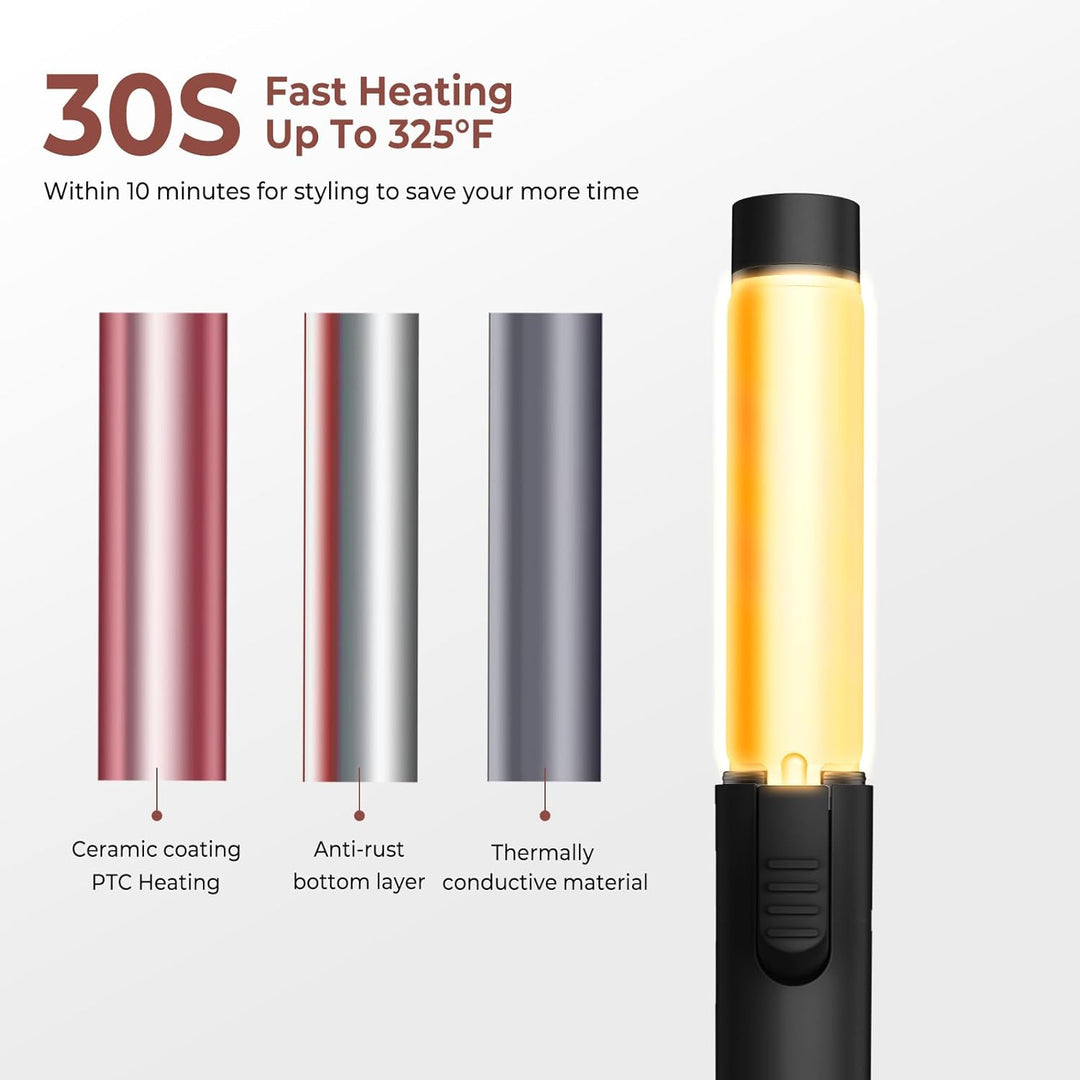 Mini Lockenstab, 25MM Lockenstab Kurze Haare,Reise Lockenstab 180℃, Keramik Mini Lockenwickler, Lock