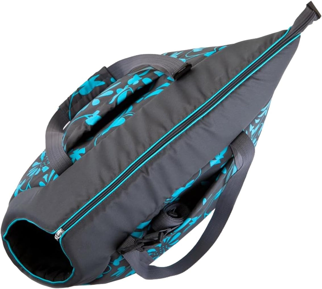 DOGGY Hobbydog TORGWK8 Hundetasche Tragetasche Katzentasche, Grösse 22 x 20 x 36 cm, grau mit Blumen