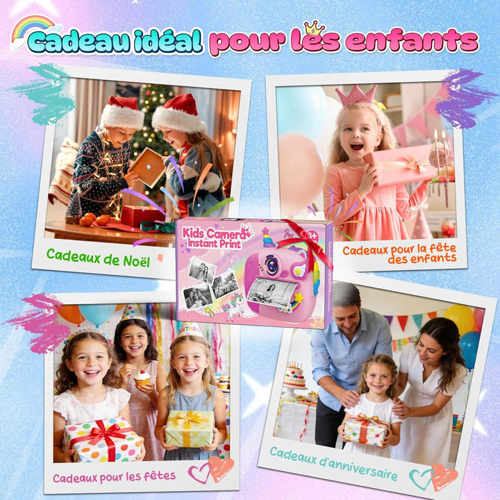 Sofortbildkamera, Einhorn Geschenk für Mädchen Kinderkamera Mädchen 4 5 6 7 8 Jahre Spielzeug ab 3-1