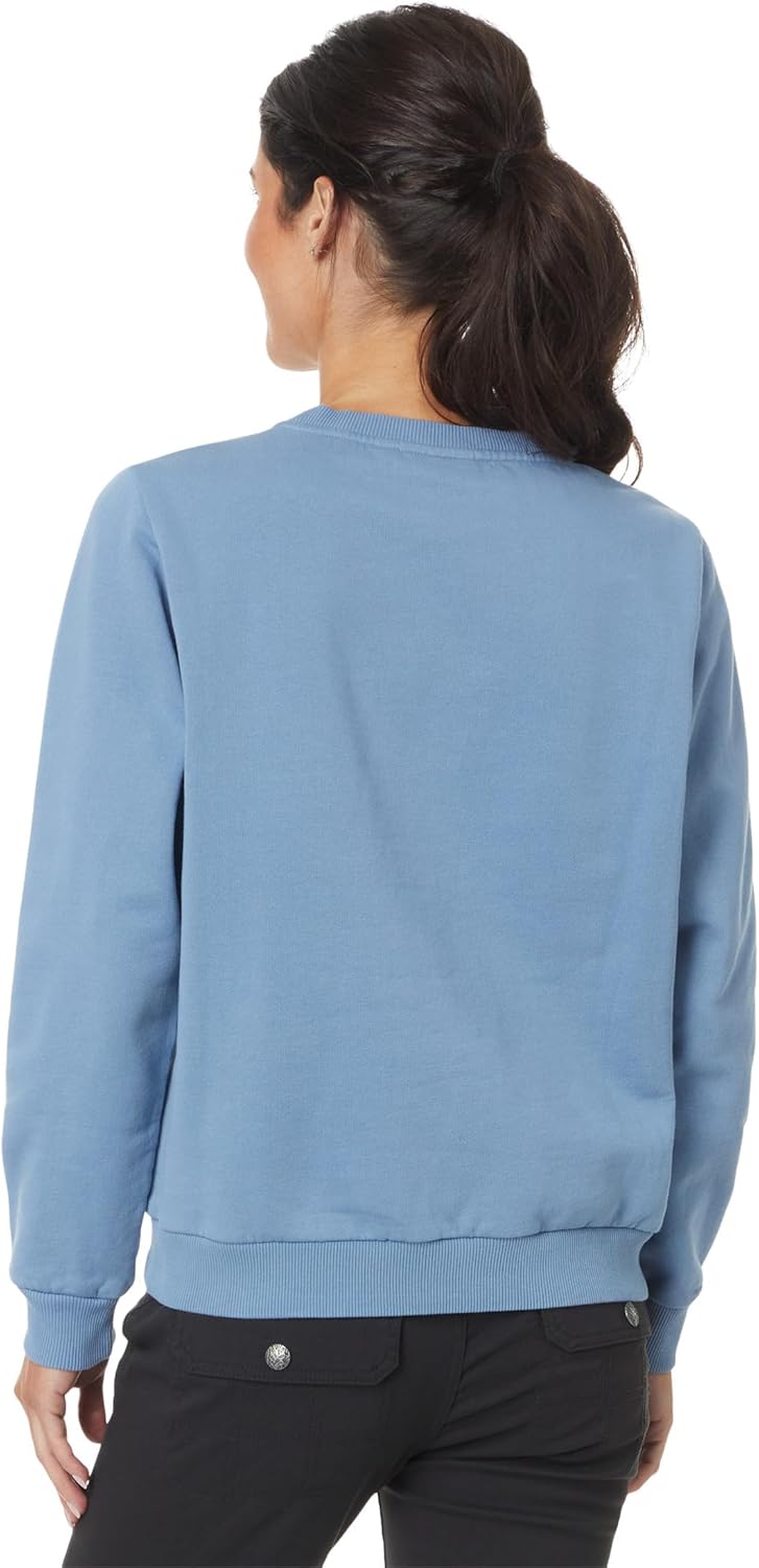 Fjällräven Damen Logo Sweater XS Dawn Blue-terracotta Brown, XS Dawn Blue-terracotta Brown
