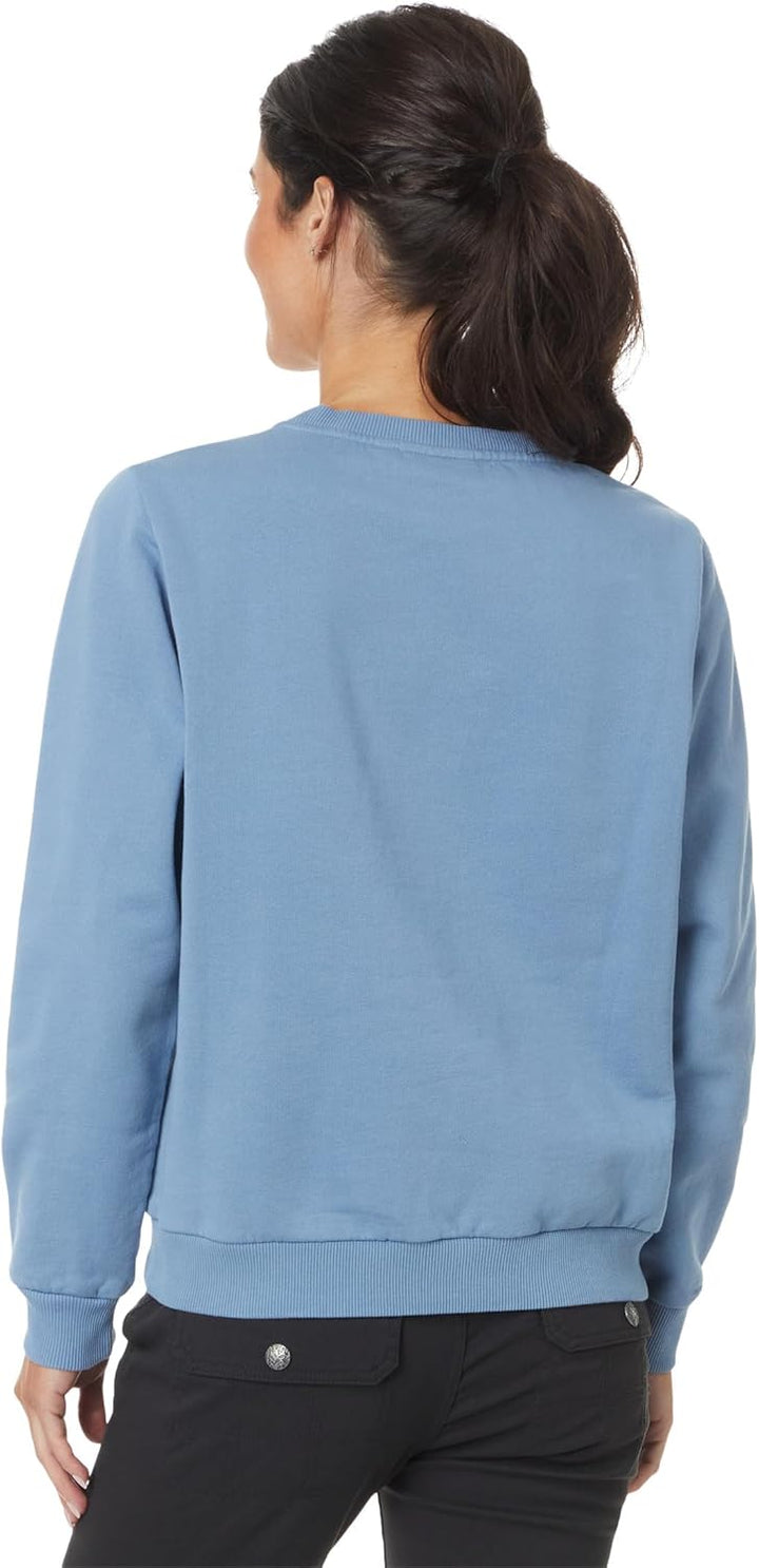 Fjällräven Damen Logo Sweater XS Dawn Blue-terracotta Brown, XS Dawn Blue-terracotta Brown