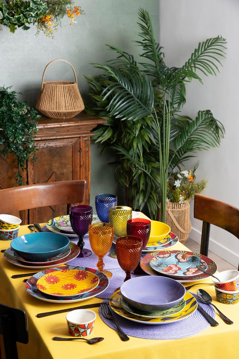 Brunch Time Rotweinglas 6er Set Diamond 39 cl rot