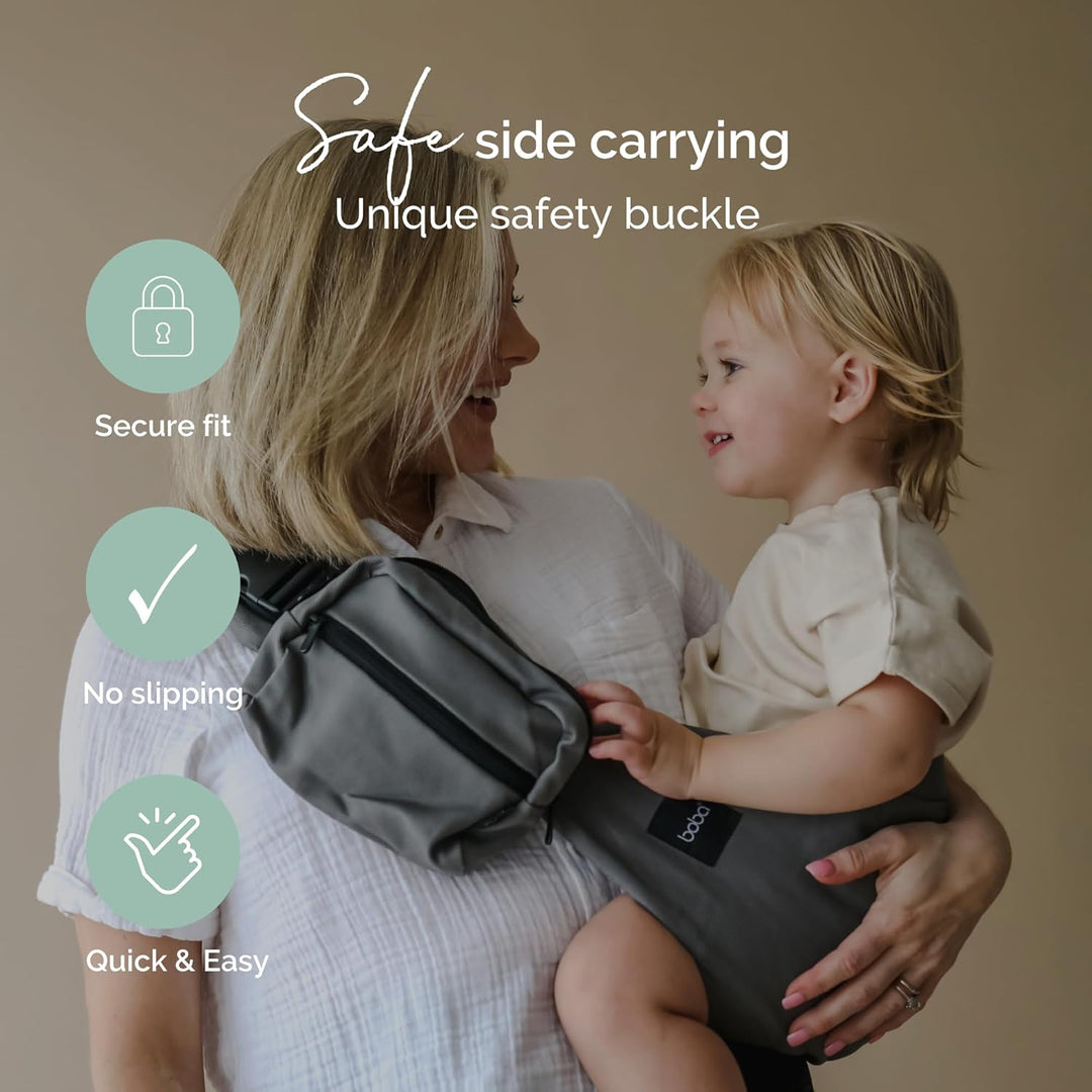 Boba Buddy Hüfttrage Baby bis Kleinkind - 100% Baumwoll Babytrage Seitlich, Kindertrage mit verstell