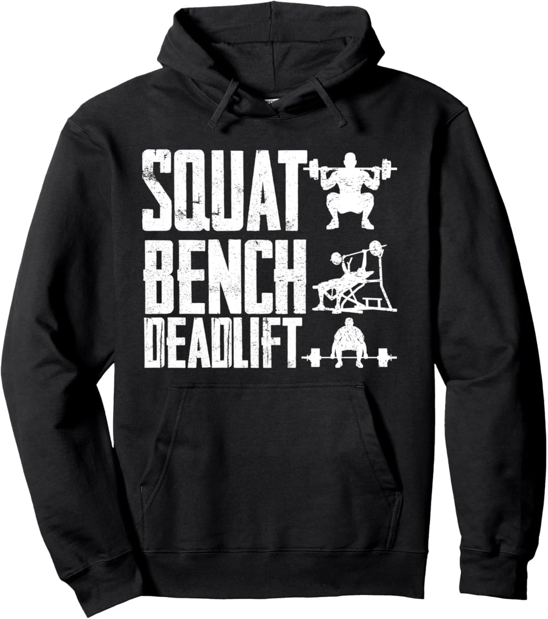 Funny Weightlifting Squat Fitness Gym Motivational Pullover Hoodie