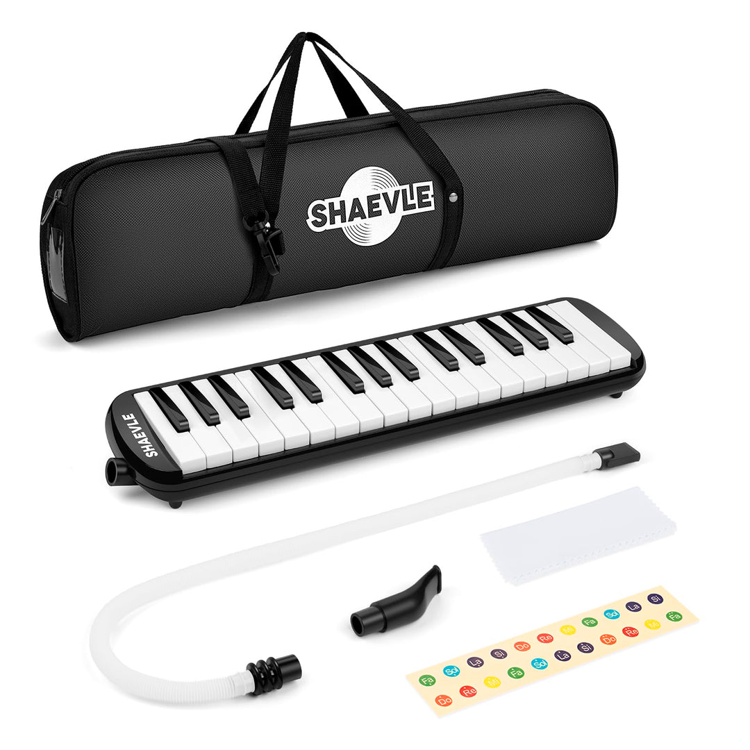 Melodica mit 32 Tasten Luft-Piano-Tastatur mit Tragetasche Mundstücke Schläuche, Melodica-Instrument