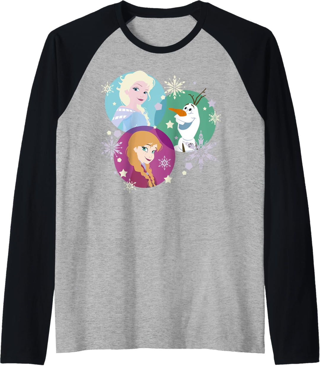 Disney Frozen Elsa Ana Olaf Color Spheres Raglan