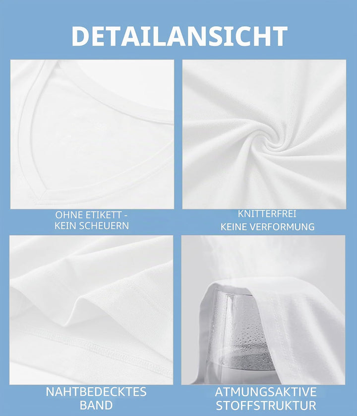 COLORFULLEAF 3/5er Pack Bambus V Ausschnitt T-Shirt Herren Stretch Unterhemd Männer Einfarbig Busine