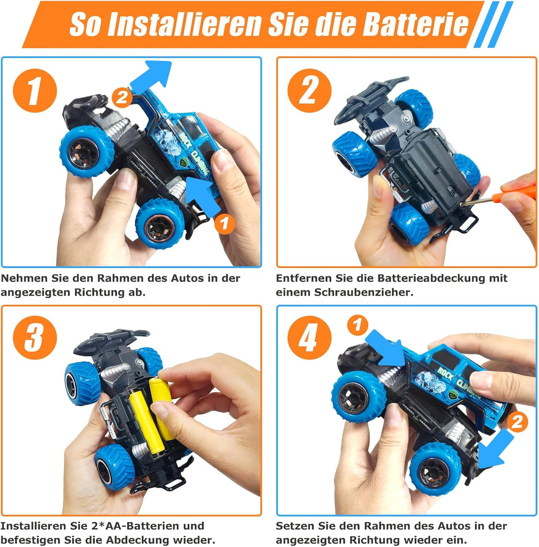 Pup Go Ferngesteuertes Auto Schnell mit Licht für Kinder 3-9 Jahr, Robust Mini RC Auto Offroad Indoo