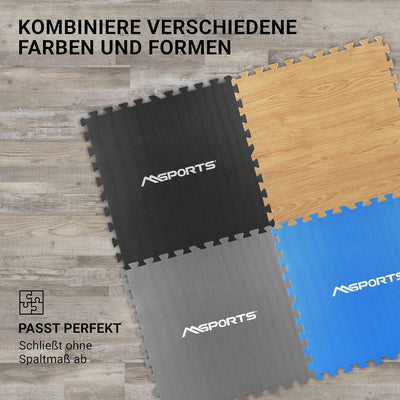 MSPORTS Bodenschutzmatten Set Premium - 8 Schutzmatten in verschiedenen Farben 3,175m² | Bodenschutz