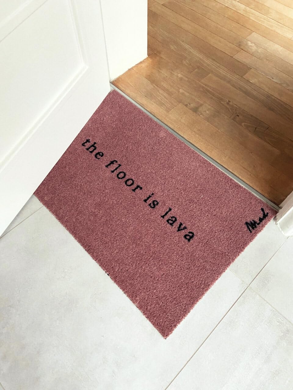 Mad about Mats Fussmatte Abby, Türvorleger, Haustür, Treppenhaus, Flur, Mit Spruch The Floor is Lava