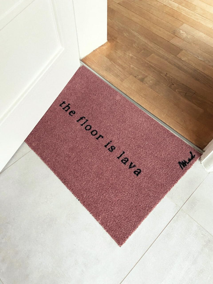 Mad about Mats Fussmatte Abby, Türvorleger, Haustür, Treppenhaus, Flur, Mit Spruch The Floor is Lava