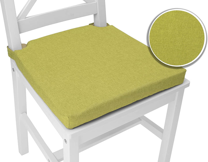 sunnypillow 4er Set Stuhlkissen mit Klettverschluss Polsterauflage Auflage für Stühle - Indoor/Outdo