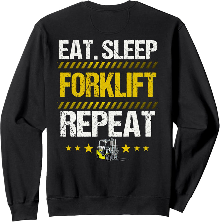 Gabelstaplerfahrer-Design auf der Rückseite der Kleidung Sweatshirt